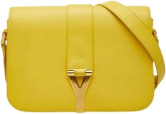 Saint Laurent Pre-owned Vintage Schoudertas - Dames - Vintage Schoudertas - Geel - ONE Size - Leer - Vintage
