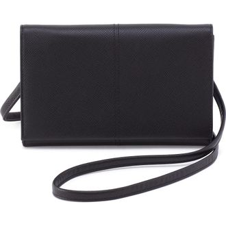 Hobo Essential Leather Crossbody Wallet in Black at Nordstrom Rack