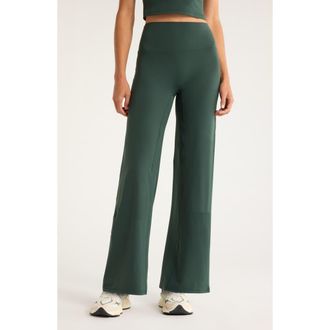 Zella Zen High Waist Straight Leg Pants in Green Timber at Nordstrom, Size Xx-Large