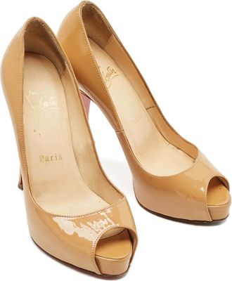 Christian Louboutin Pumps New Very Prive con plateau - Toni neutri