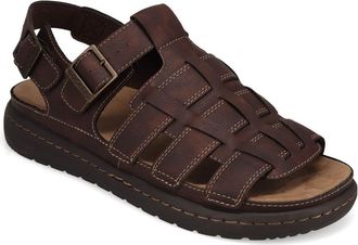 Dockers Mens Sorrento Tumbled Full Grain Sling Back Buckled Sandal
