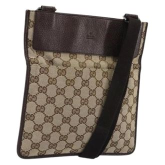 Gucci Pre-owned Vintage Schoudertas - Dames - Pre-owned - Beige - Maat: ONE Size Leer
