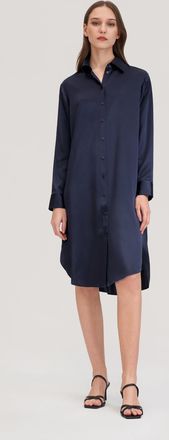 LilySilk Classic Freesia Silk Shirt Dress for Women