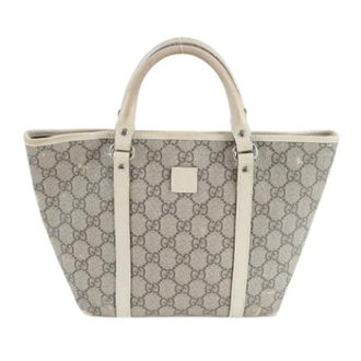 Gucci Pre-owned Handbags, female, Beige, Size: ONE SIZE Pre-owned Vintage Tote Bag