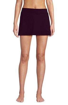 Lands End Swim Skirt Swim Bottoms in Dark Wine at Nordstrom, Size 10