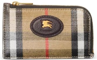 Burberry Check Highlands Zip Card Case