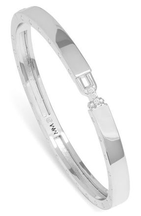 Melinda Maria Ashley Lock Cuff in Silver-White at Nordstrom, Size Medium