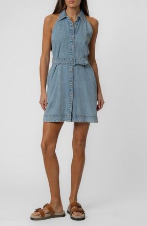 Kut from the Kloth Eileen Halter Denim Dress in Zealful at Nordstrom, Size X-Large