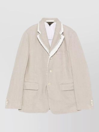 Comme Des Gar&ccedil;ons linen jacket single breasted flap pockets