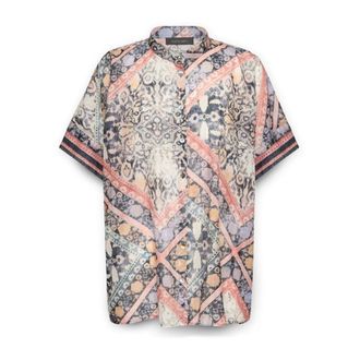 Elena Miro Overhemden, Dames, Veelkleurig, L, Katoen, Etnisch printblouse