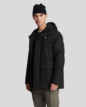 Lyle & Scott Mens Microfleece Parka - Black - Size X-Small