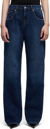 7 For All Mankind Low Rise Relaxed Straight Leg Jeans in Indiglow at Nordstrom, Size 33