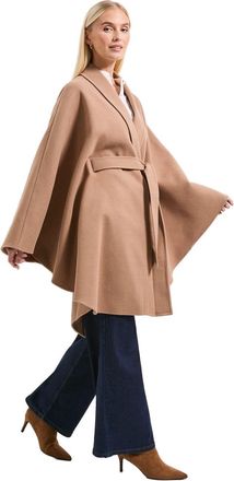 Wallis Principles Cape Belted Coat, 12, Camel