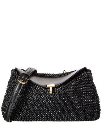Toteme Toteme T-Lock Woven Leather Shoulder Bag