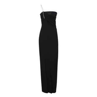 Givenchy Zwarte Off-Shoulder Jurk Aw23 - Dames - Jurken - Zwart - Maat: XS Viscose