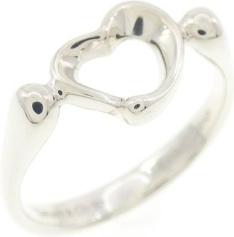 Tiffany & Co. Open Heart Silver 925 Band Ring (Pre-Owned)