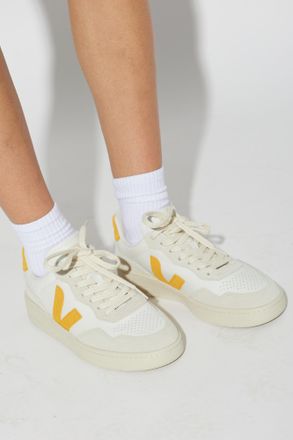 Veja V-90 O.T. LEATHER Sports Shoes, Womens, Grey