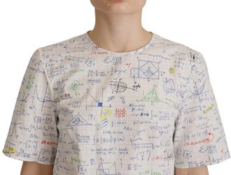 Dolce & Gabbana Algebra Print Cotton T-shirt - White