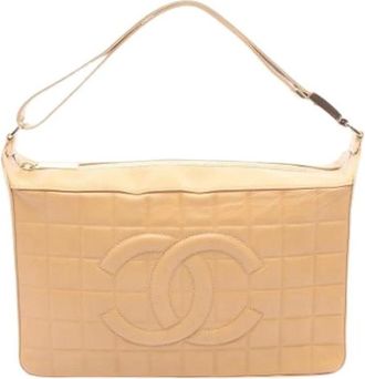 Chanel Pre-owned Vintage Schoudertas - Dames - Vintage Schoudertas - Beige - ONE Size - Leer - Vintage