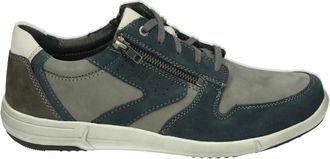 Josef Seibel Schoenen, Heren, Veelkleurig, 46 EU, Leer, Casual Grijze Leren Sneakers