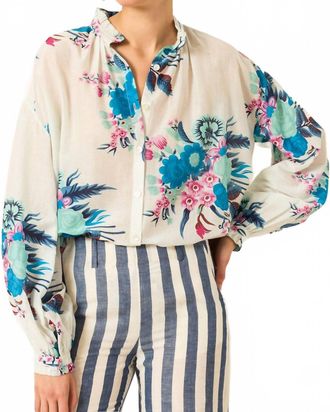 Alix of Bohemia Poet Juneberry Blouse In White Juneberry