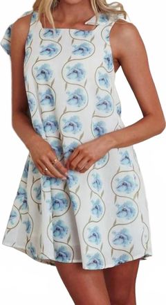 Indikah Ender Mini Dress In Silver Blue