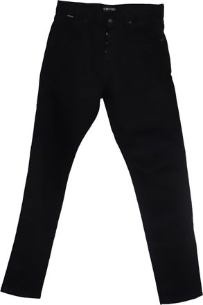 Tom Ford Tapered Denim Jeans in Black Cotton