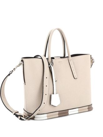 Fendi Selleria Convertible Leather Medium tote bag - Neutrals
