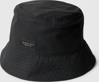 Gucci Cotton Canvas Bucket Hat, Size XXS, Black