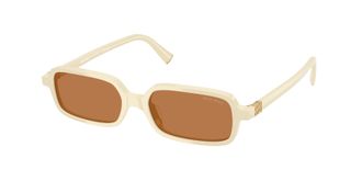 Miu Miu Brown Rectangular Ladies Sunglasses MU 11ZS 21D90Q 51