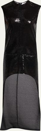 Courr&egrave;ges Sequined High-Low Dress