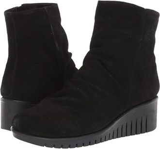 The Flexx Eclipse Boots Women Black Waterproof Suede Wedge Bootie HTAT1206