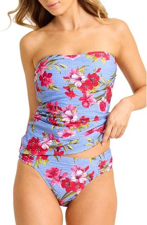 Tommy Bahama Chambray Beach Bandini Swim Top in Blue Monday at Nordstrom, Size X-Small