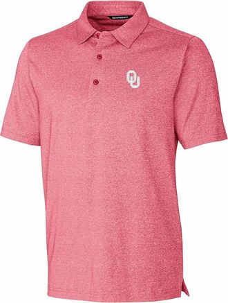 Cutter & Buck Mens Sooners Forge Heathered Stretch Polo In Cardinal Red Heather
