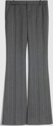 Gucci Pinstripe Wool Pants, Black
