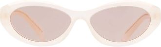 Prada Light Brown Oval Ladies Sunglasses PR 26ZS 12V4I2 55