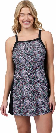 Free Country Womens Swim Dress with Built-in Biker Short