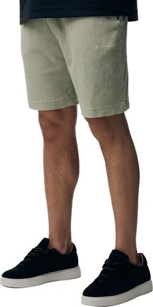 Genti korte joggingsbroek groen effen