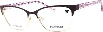 Bebe BB5196 Wayfarer-Style Frame Eyeglasses - Purple