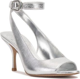 Vince Camuto Pavles Ankle Strap Sandal in Lux Silver at Nordstrom, Size 7.5