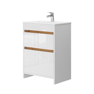 Vicco Conjunto De Muebles De Ba&ntilde;o Detmold, Blanco, 2 Partes, Armario Bajo 60 Cm