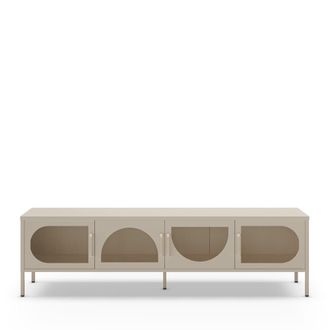 DRAWER Mueble de TV 4 puertas de metal L180cm - Beige