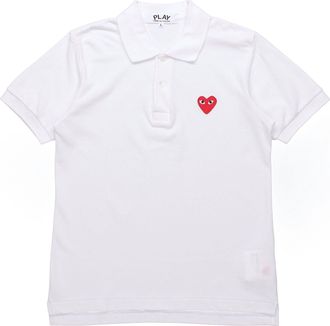 Comme Des Gar&ccedil;ons (WMNS) COMME des GARCONS PLAY Polo Red Emblem White AZ-T005-051-5