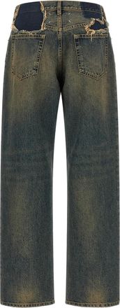 Maison Margiela Layered Waist Straight-Leg Jeans - Blue