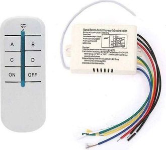 OEM Interruptor De Control Remoto Inal&aacute;mbrico De 4 V&iacute;as 220v M&oacute;dulo Transmisor Receptor De Pared Digital Interruptor De Pared Remoto + Transmisor Receptor