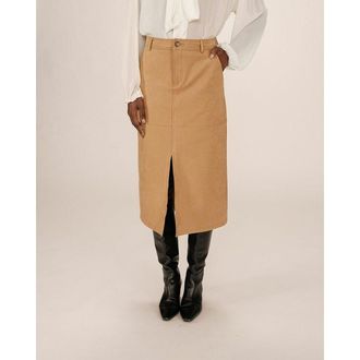 Grace & Mila Halflange rok van suedine SORRY