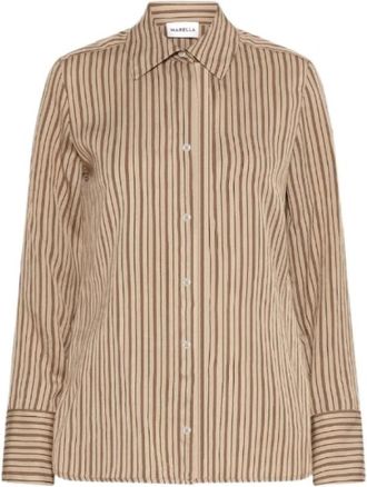 Marella Folk 001 Shirt - Dames - Overhemden - Bruin - XS - Overhemden