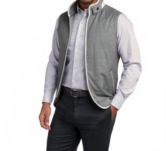 David Donahue Urban Vest In Smoke Grey