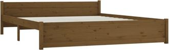vidaXL Bed Frame without Mattress Honey Brown Solid Wood 200x200 cm Vidaxl