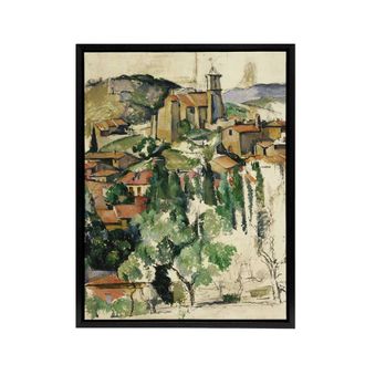 Artery8 Paul Cezanne The Village Of Gardanne Framed Canvas Wall Art Print | Size: W24 x H32